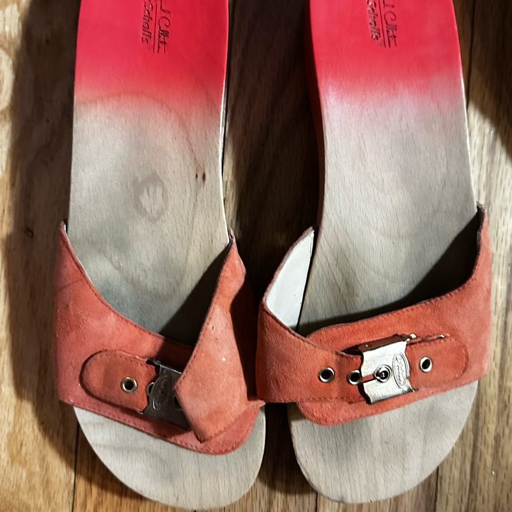Dr. Scholl's Red and Tan Women's Sandals
